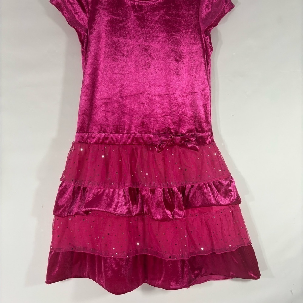 Dark Pink Velvet and Tulle Dress XL 14- 16